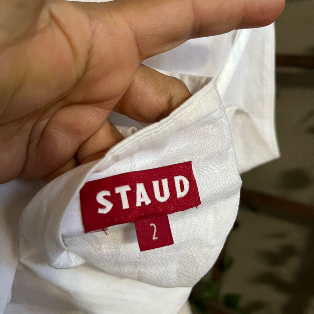 ☑️STAUD White Kai Camisole Sz 2 - Picture 9 of 12